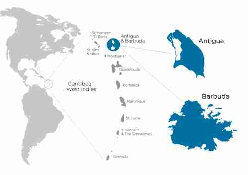 Antigua Barbuda Map